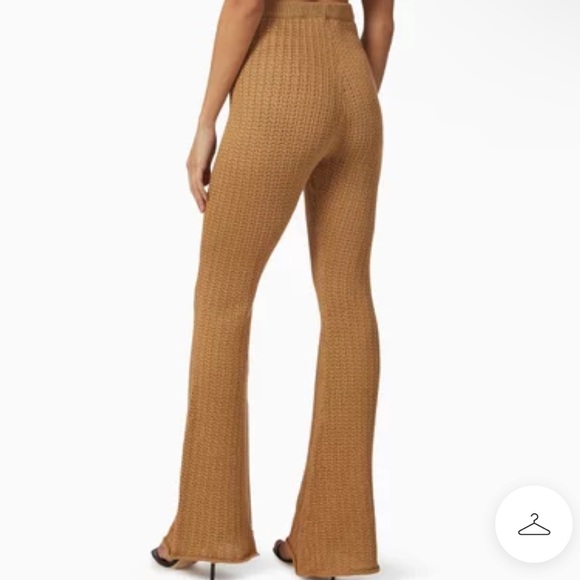 NWT Savannah Morrow Halle Open Pointelle Knit Pant In Almond XL - Picture 4 of 7